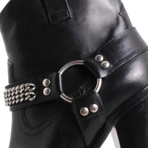 Saint Laurent Curtis Chain Ankle Boots 37.5 7.5 - Picture 10 of 11